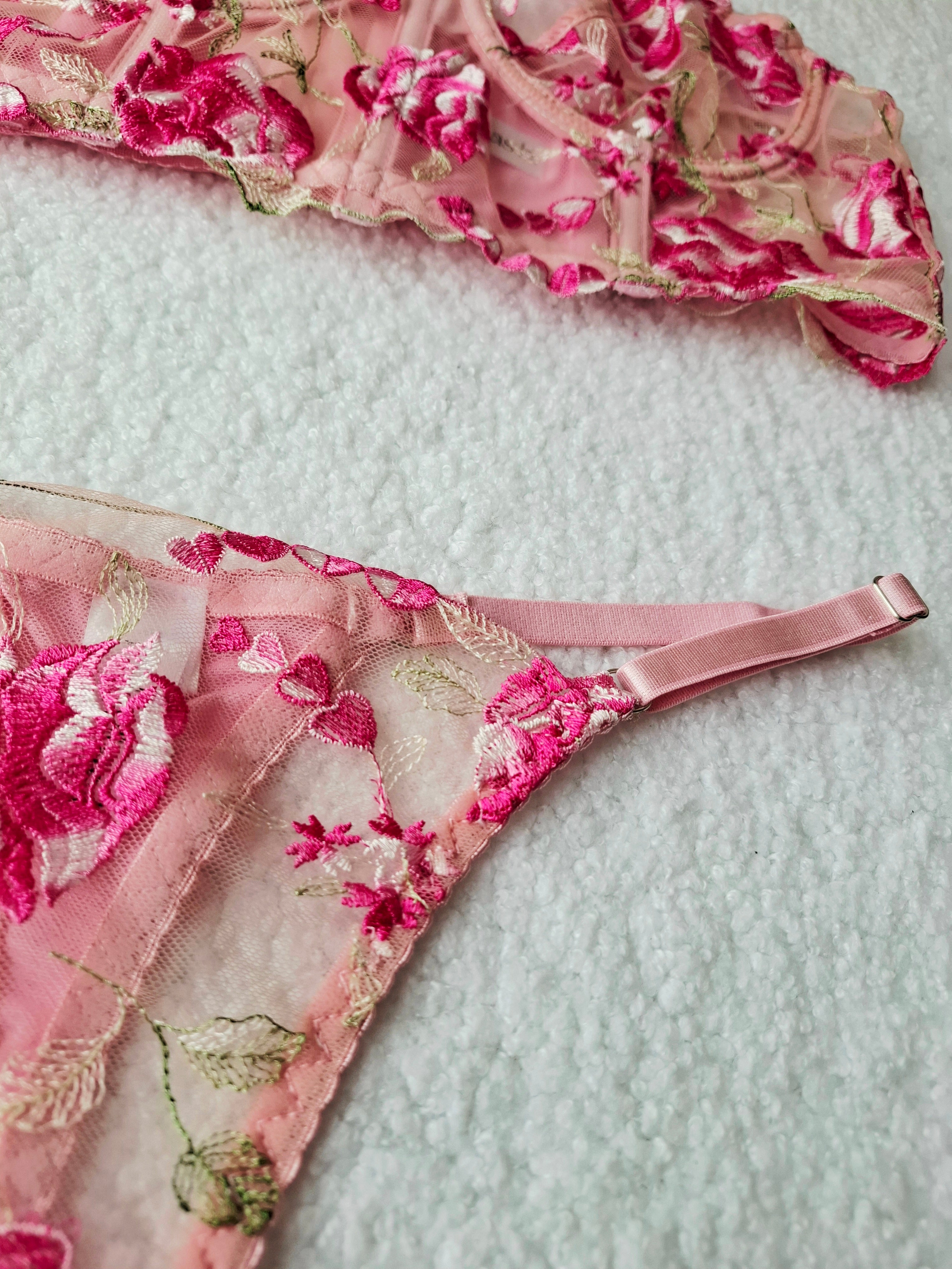 Pétale - Ensemble corset 2 pièces fleuri