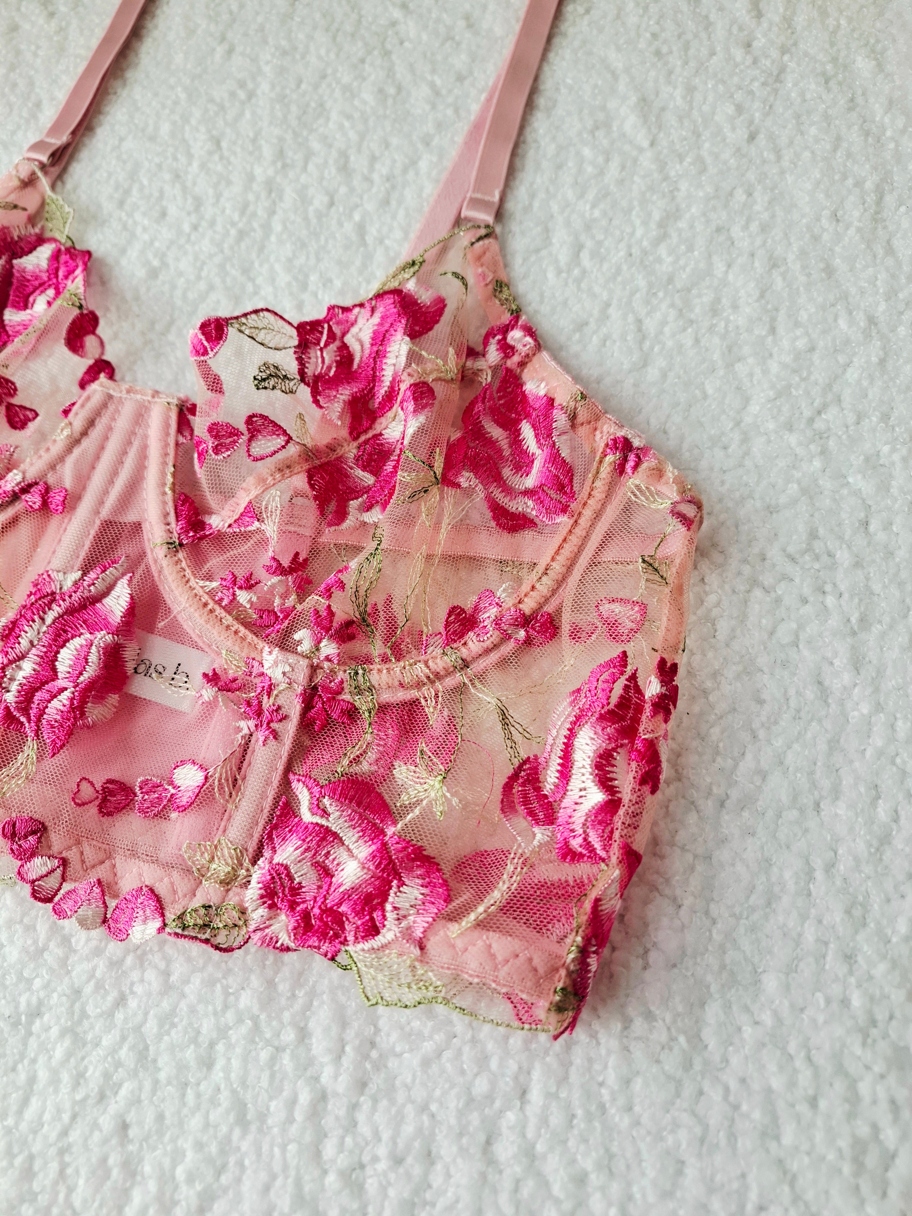 Pétale - Ensemble corset 2 pièces fleuri