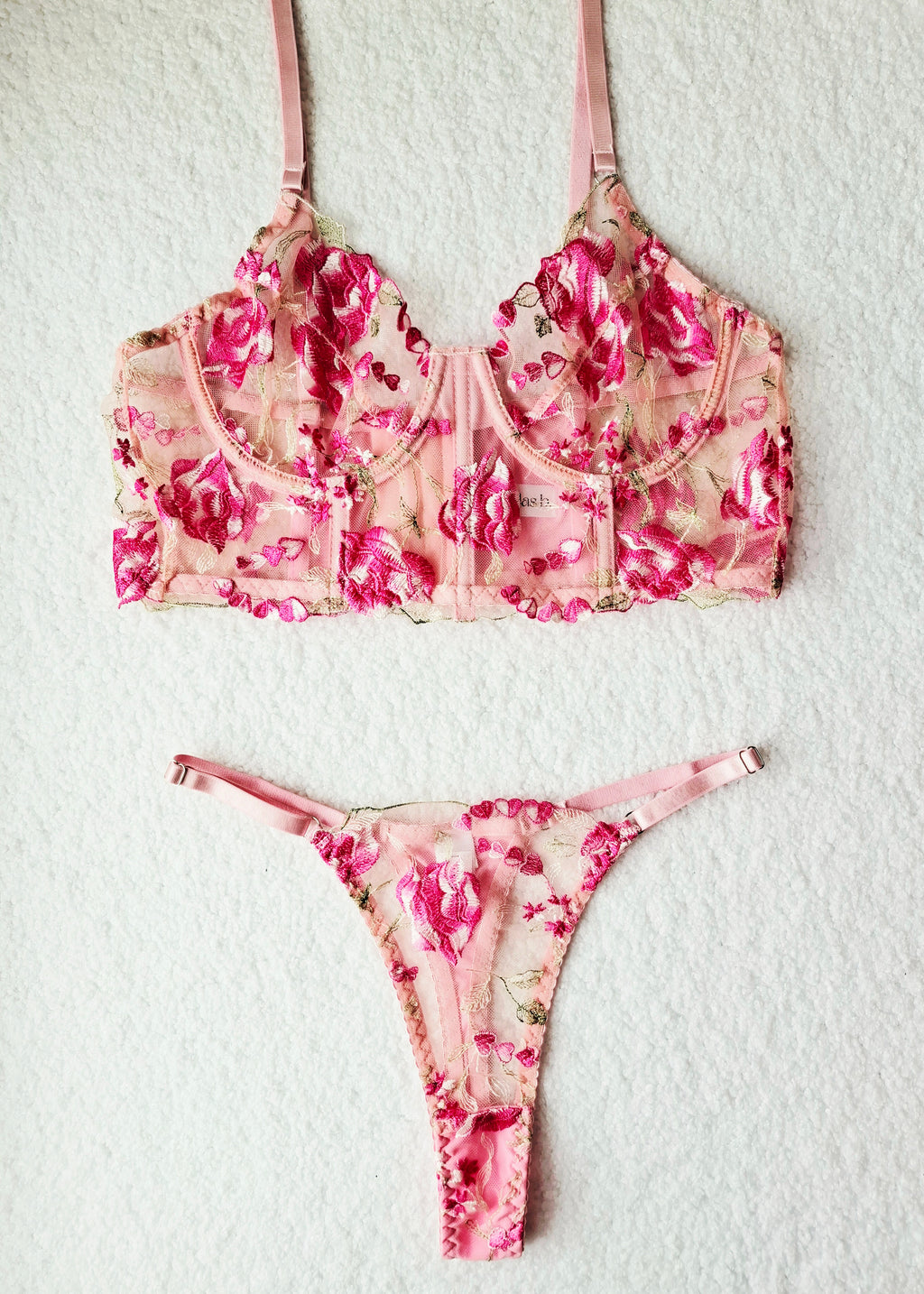 Pétale - Ensemble corset 2 pièces fleuri