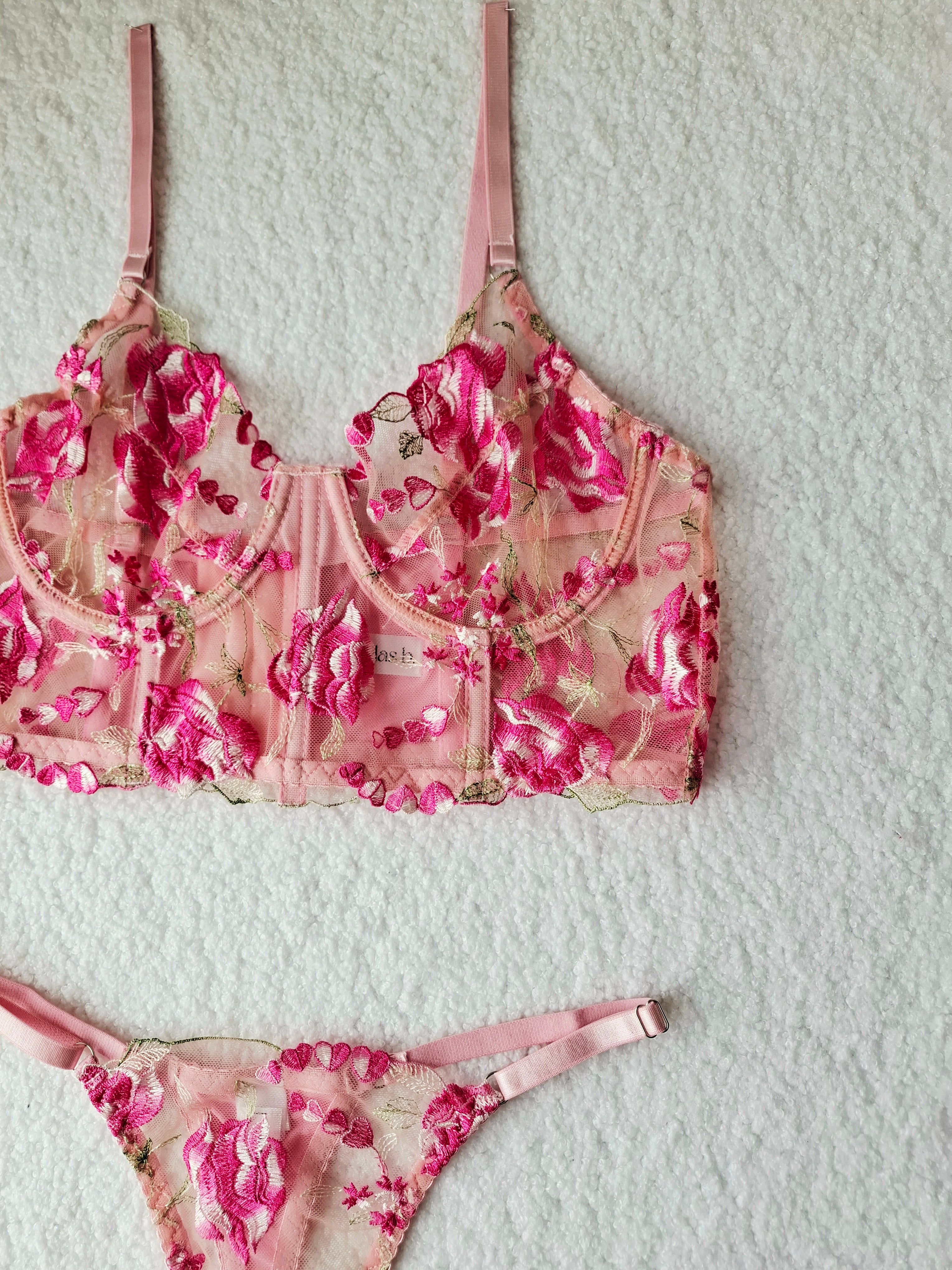 Pétale - Ensemble corset 2 pièces fleuri