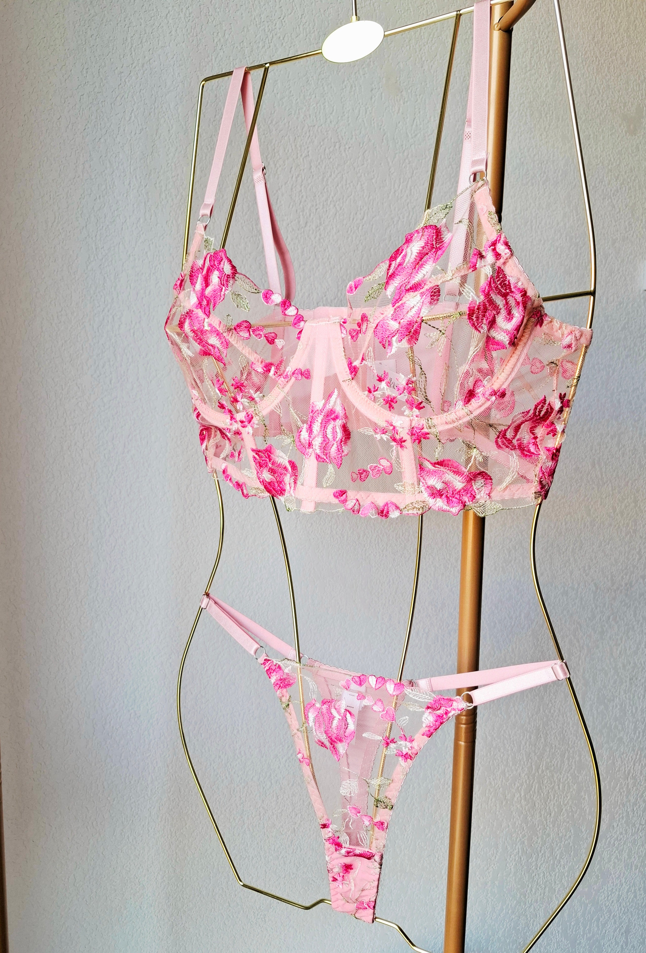 Pétale - Ensemble corset 2 pièces fleuri