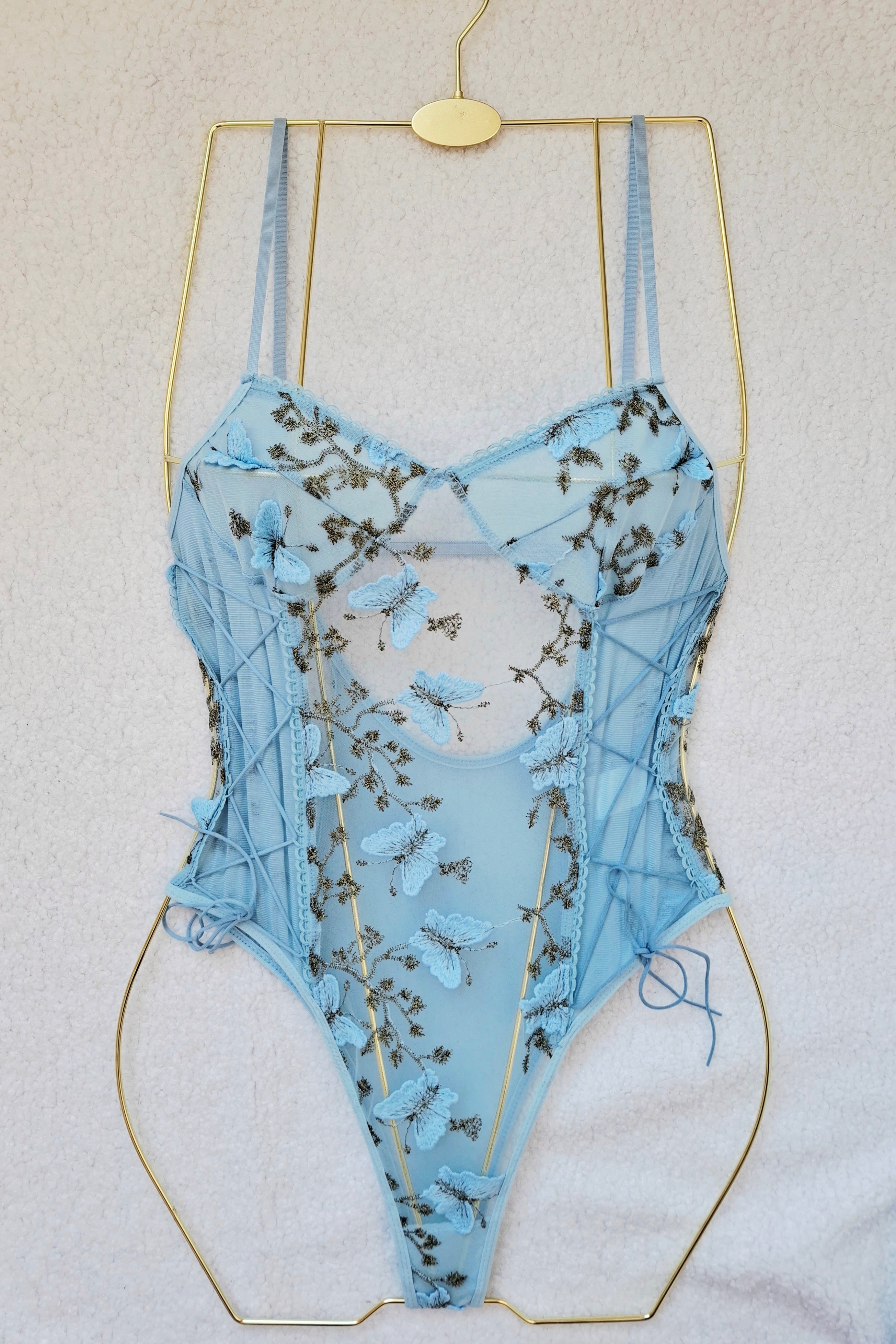 Azura - Body à lacets Papillons