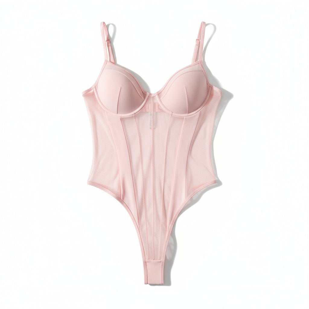 Muse - Body semi-transparent Rose poudré